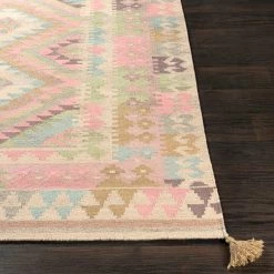 SURYA DEJA KILIM RUG: DUSTY ROSE 8 SURYA DEJA KILIM RUG: DUSTY ROSE