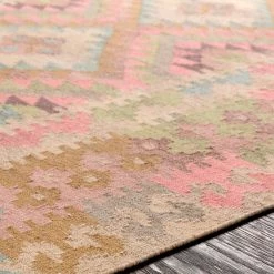 SURYA DEJA KILIM RUG: DUSTY ROSE 9 SURYA DEJA KILIM RUG: DUSTY ROSE