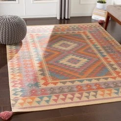 SURYA DEJA KILIM RUG: ORANGE SUNRISE