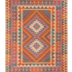 SURYA DEJA KILIM RUG: ORANGE SUNRISE