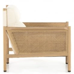 FOUR HANDS Furniture DEMPSEY CANE PANELED ARM CHAIR: IVORY 12 FOUR HANDS Furniture DEMPSEY CANE PANELED ARM CHAIR: IVORY