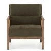 FOUR HANDS Furniture DEMPSEY CANE PANELED ARM CHAIR: OLIVE