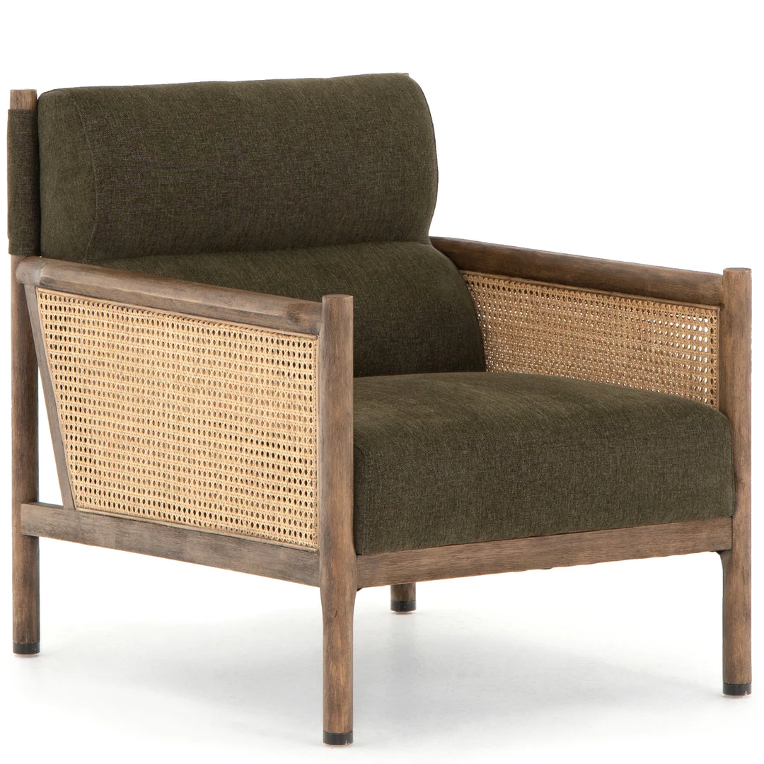 FOUR HANDS Furniture DEMPSEY CANE PANELED ARM CHAIR: OLIVE 2 FOUR HANDS Furniture DEMPSEY CANE PANELED ARM CHAIR: OLIVE