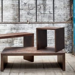 URBIA DENVER OAK END TABLES: SMOKED OAK Living Room