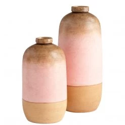 CYAN DESERT SUNRISE CERAMIC VASE