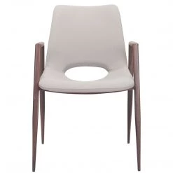 ZUO DESI DINING CHAIR: PUTTY | SET OF 2