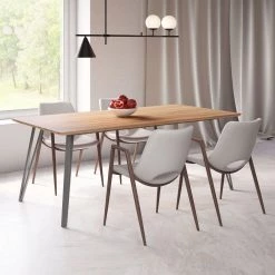 ZUO DESI DINING CHAIR: PUTTY | SET OF 2