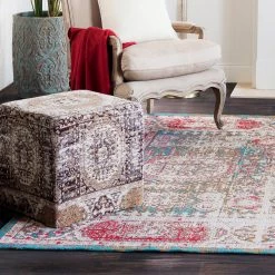 SURYA Living Room DHARMA CUBE OTTOMAN: MOCHA