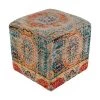 SURYA DHARMA CUBE OTTOMAN: SAFFRON, BLUE