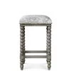 UTTERMOST DHARMA FRENCH GREY + FAUX HIDE COUNTER STOOL