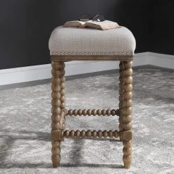UTTERMOST Furniture DHARMA LIGHT WALNUT COUNTER STOOL