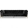 VIG DIETRICH BUTTON TUFTED VELOUR SOFA: BLACK Furniture