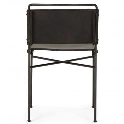 FOUR HANDS DISTRESSED FAUX LEATHER SLING DINING CHAIR