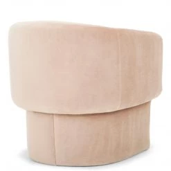 URBIA Furniture DITA BLUSH PINK VELVET BARREL CHAIR