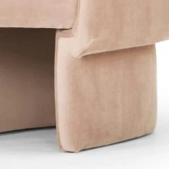 URBIA Furniture DITA BLUSH PINK VELVET BARREL CHAIR
