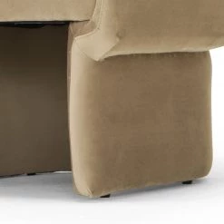 URBIA DITA TAUPE VELVET BARREL CHAIR Furniture