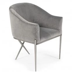 VIG DIVINE GREY VELVET ACCENT CHAIR Furniture