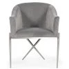 VIG DIVINE GREY VELVET ACCENT CHAIR Furniture