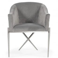 VIG DIVINE GREY VELVET ACCENT CHAIR Furniture