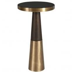 UTTERMOST DIXON ESPRESSO & BRASS ACCENT TABLE