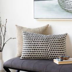 SURYA Pillows + Decor DOLA DOTS WOVEN COTTON PILLOW 19 SURYA Pillows + Decor DOLA DOTS WOVEN COTTON PILLOW