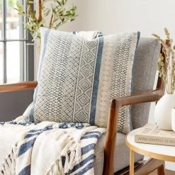 SURYA DOLA SCRIBE WOVEN COTTON PILLOW Pillows + Decor