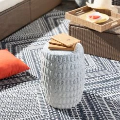 SURYA Furniture DORI CERAMIC GARDEN STOOL