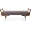 UTTERMOST Living Room DRAPER MID-CENTURY MODERN BENCH: TAUPE-GREY