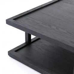 FOUR HANDS CHARLEY DRIFTED BLACK SQUARE COFFEE TABLE Furniture