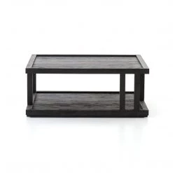 FOUR HANDS CHARLEY DRIFTED BLACK SQUARE COFFEE TABLE Furniture