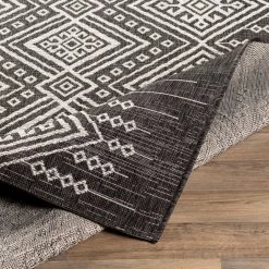SURYA YAEL OUTDOOR RUG: BLACK + WHITE 7 SURYA YAEL OUTDOOR RUG: BLACK + WHITE