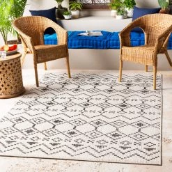 SURYA YUMA OUTDOOR RUG: BLACK + WHITE