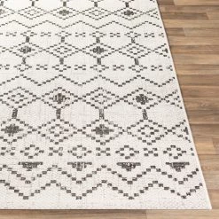SURYA YUMA OUTDOOR RUG: BLACK + WHITE