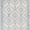 SURYA YONI OUTDOOR RUG: BLUE + WHITE
