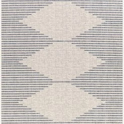 SURYA YOKI OUTDOOR RUG: BLUE + WHITE