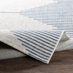 SURYA YOKI OUTDOOR RUG: BLUE + WHITE