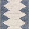 SURYA YASSA OUTDOOR RUG: BLUE + WHITE