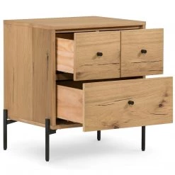 FOUR HANDS EATON LIGHT OAK & RESIN NIGHTSTAND Furniture