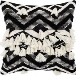 SURYA EBANO FRINGE WOOL PILLOW Pillows + Decor