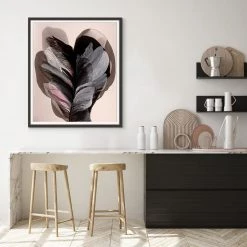 L ART "EBONY WINGS" GLASS FRAMED ART Wall Art