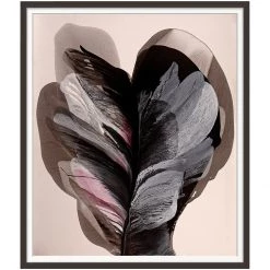 L ART "EBONY WINGS" GLASS FRAMED ART Wall Art