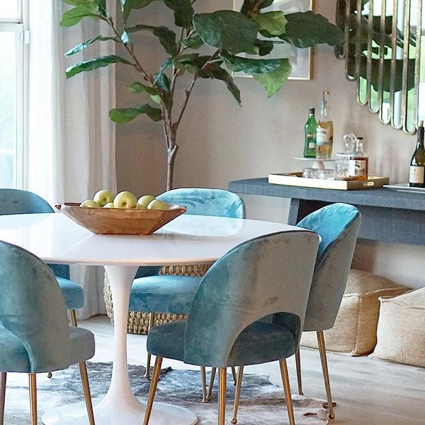 TOV Kitchen + Dining EDIE VELVET SIDE CHAIR 2 TOV Kitchen + Dining EDIE VELVET SIDE CHAIR