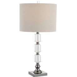 SALT EDITH CRYSTAL + ANTIQUE NICKEL TABLE LAMP