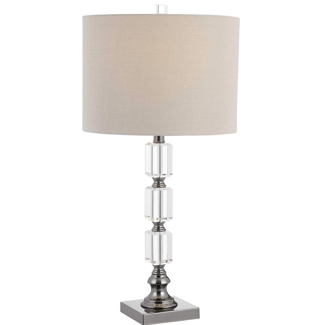 SALT EDITH CRYSTAL + ANTIQUE NICKEL TABLE LAMP 1 SALT EDITH CRYSTAL + ANTIQUE NICKEL TABLE LAMP