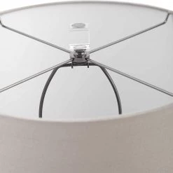 SALT EDITH CRYSTAL + ANTIQUE NICKEL TABLE LAMP 7 SALT EDITH CRYSTAL + ANTIQUE NICKEL TABLE LAMP