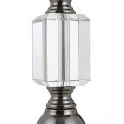 SALT EDITH CRYSTAL + ANTIQUE NICKEL TABLE LAMP 8 SALT EDITH CRYSTAL + ANTIQUE NICKEL TABLE LAMP