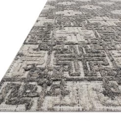 LOLOI EHREN 01 TEXTURED WOOL RUG: CHARCOAL, FOG