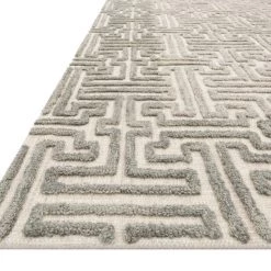 LOLOI EHREN 03 TEXTURED WOOL RUG: IVORY, STONE