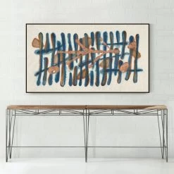 L ART "ELEMENTAL" METALLIC COPPER EMBELLISHED CANVAS ART