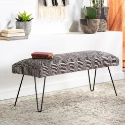 SURYA Furniture ELKE UPHOLSTERED BENCH